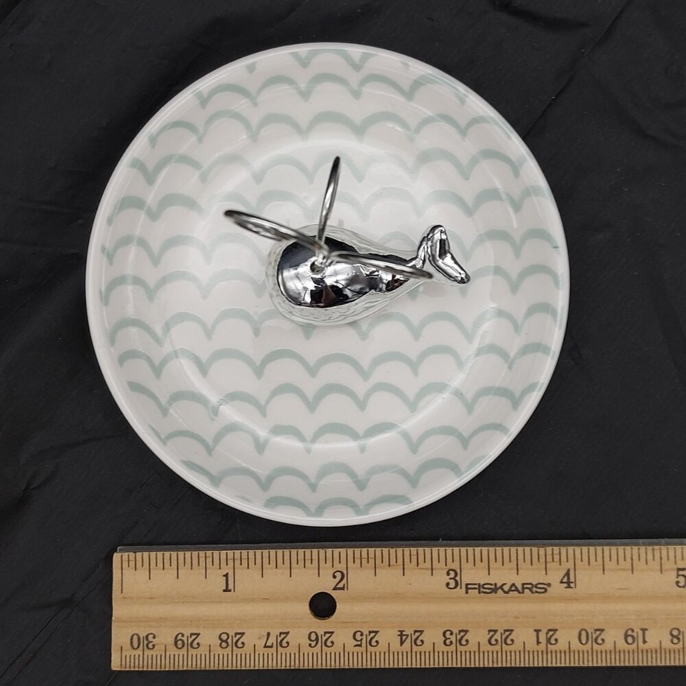 Lauren Conrad Whale Jewelry Dish Ring Holder Trinket Tray Kohl's Metal Ceramic - Picture 7 of 16